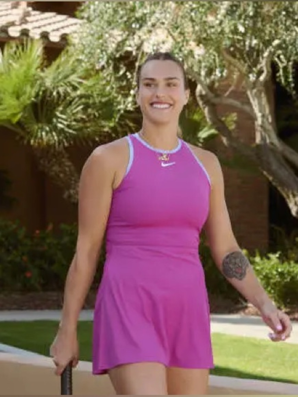 Nike Pink Racerback Tennis Dress